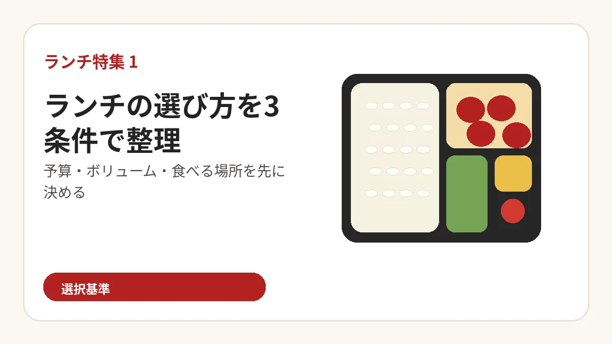 ほっともっとのランチ選びをイメージした当サイト独自作成の図解