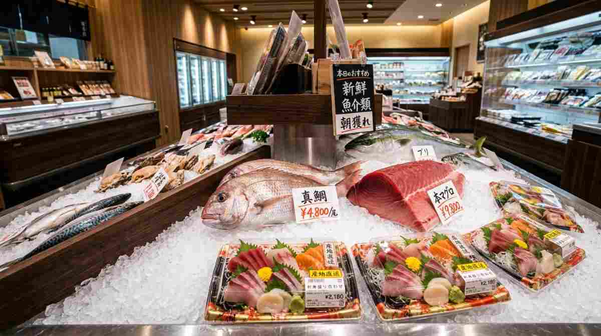 日本の超市（スーパーマーケット）のセルフレジと清潔な店内風景